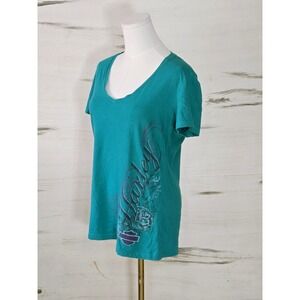 Harley Davidson Top Womens Vintage Tee Logo‎ Short Sleeve Size Large Graphic